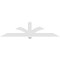 Ekena Millwork Redmond Architectural Grade PVC Gable Bracket, 108"W x 27"H x 6"D x 6"F, 6/12 Pitch GBP108X27X0606RED00 - alternate 2